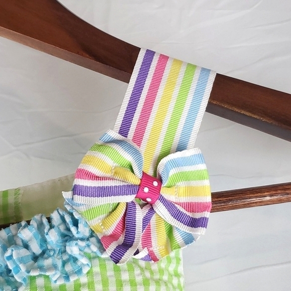 Vintage Rainbow Gingham Fish Dress - Picture 5 of 10